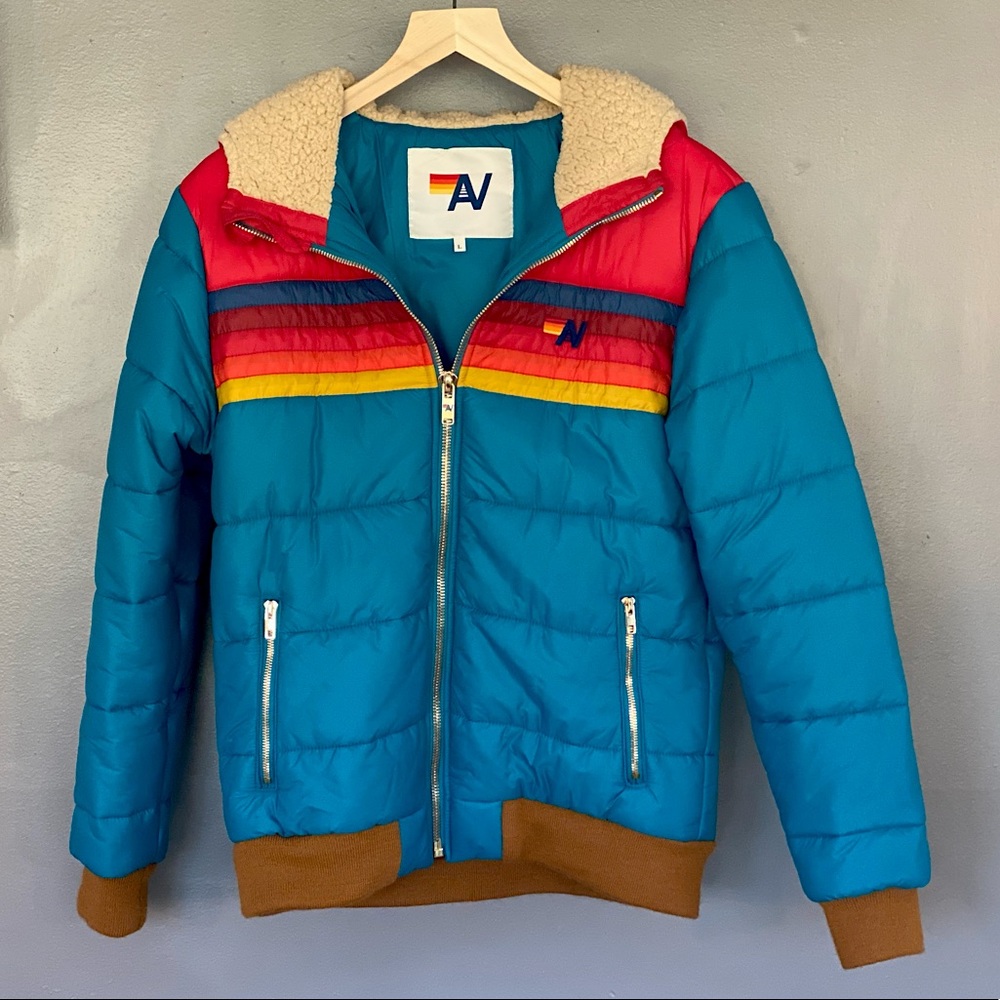 Aviator Nation Rare OG Trekker Jacket in Snorkel Blue size L